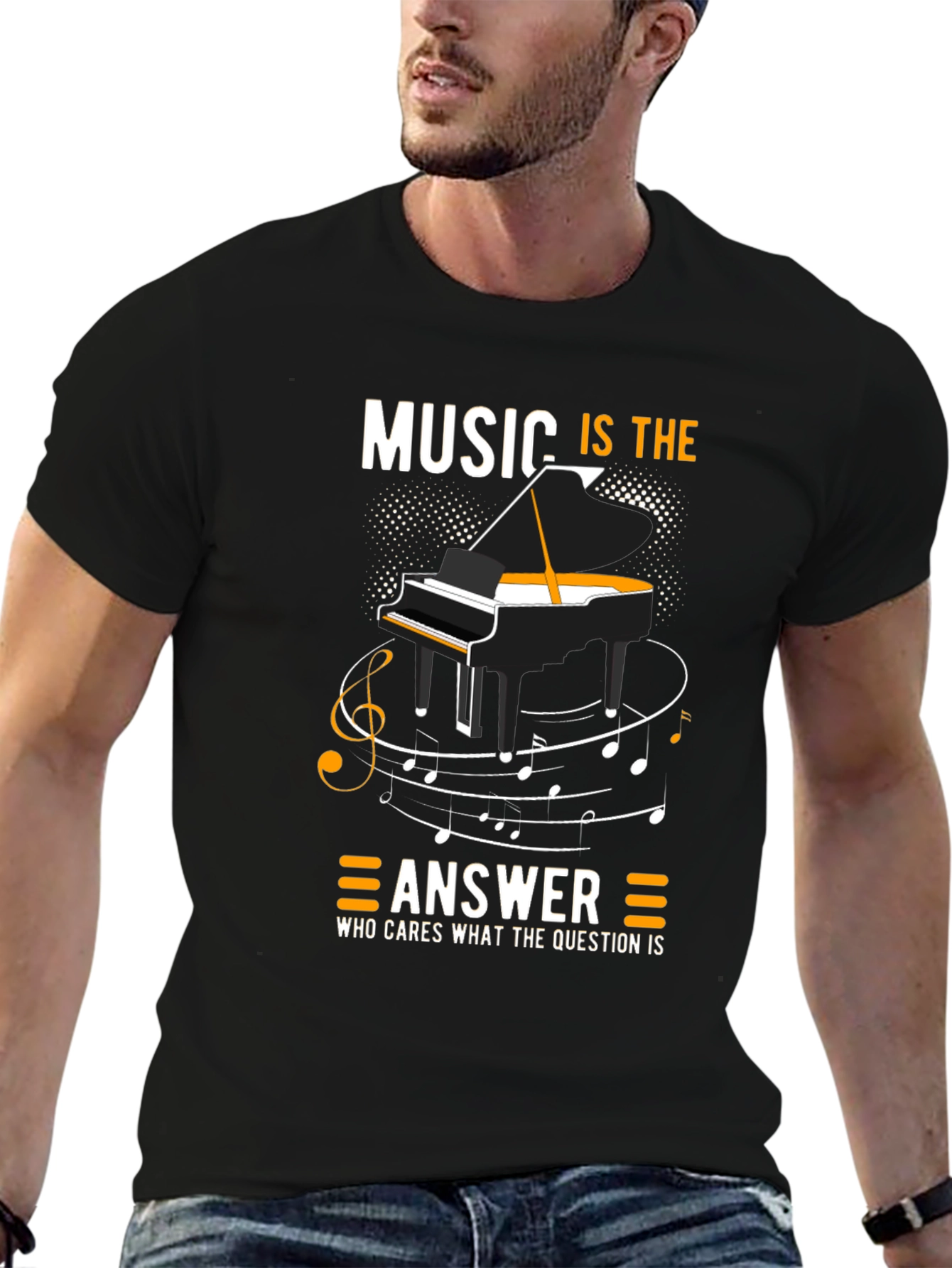 Music is the Answer Piano T-Shirt
