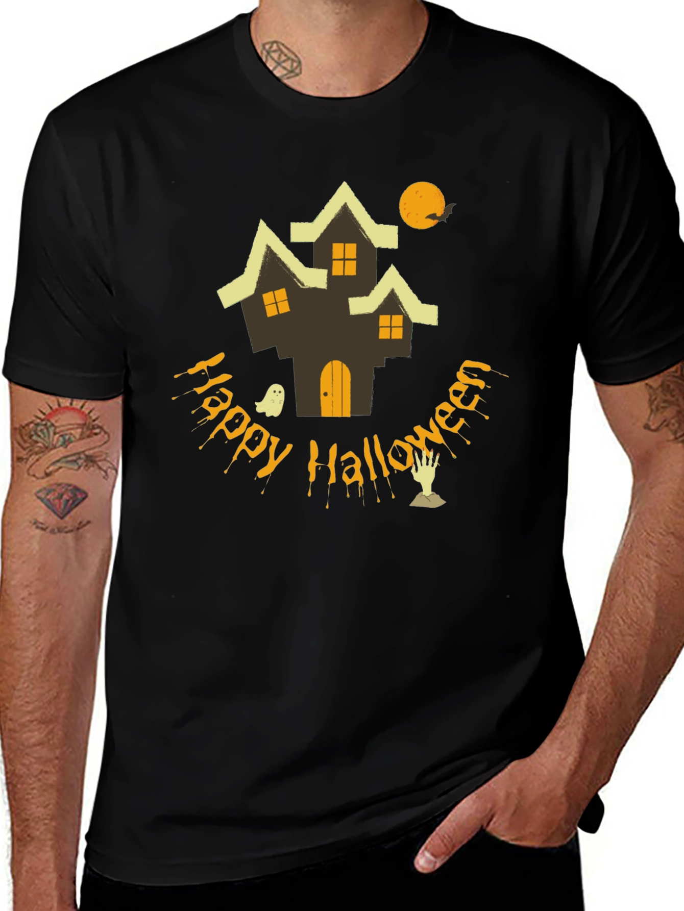 Happy Halloween Graphic Tee - Spooky Season Shirt