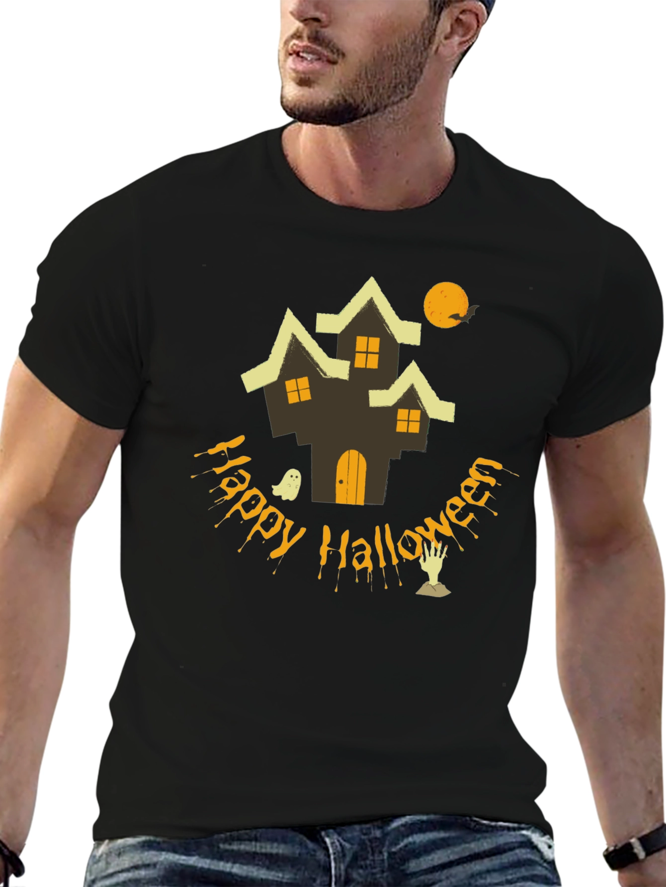 Happy Halloween Graphic Tee - Spooky Season Shirt