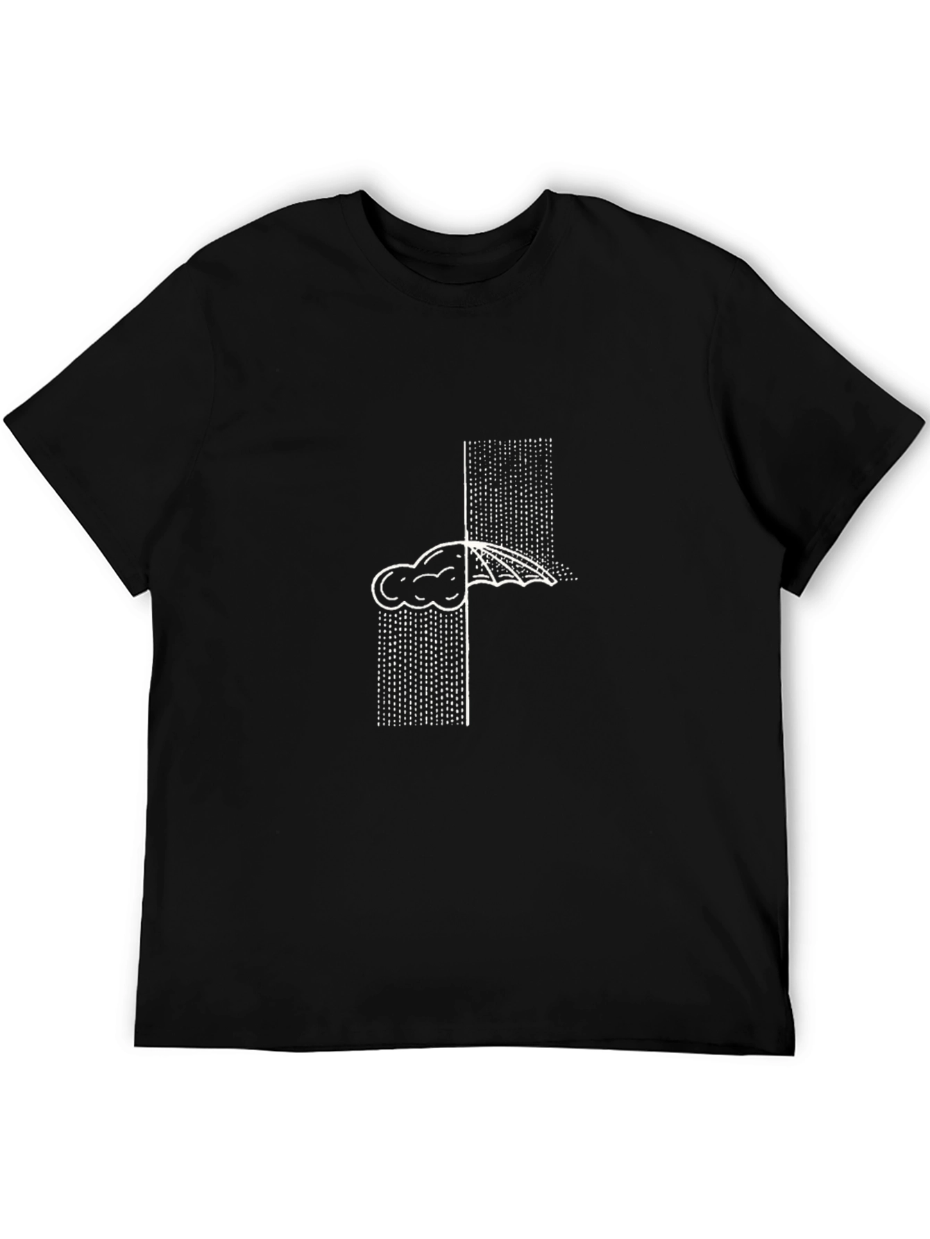 Cloud & Umbrella T-Shirt - Rainy Day Graphic Tee