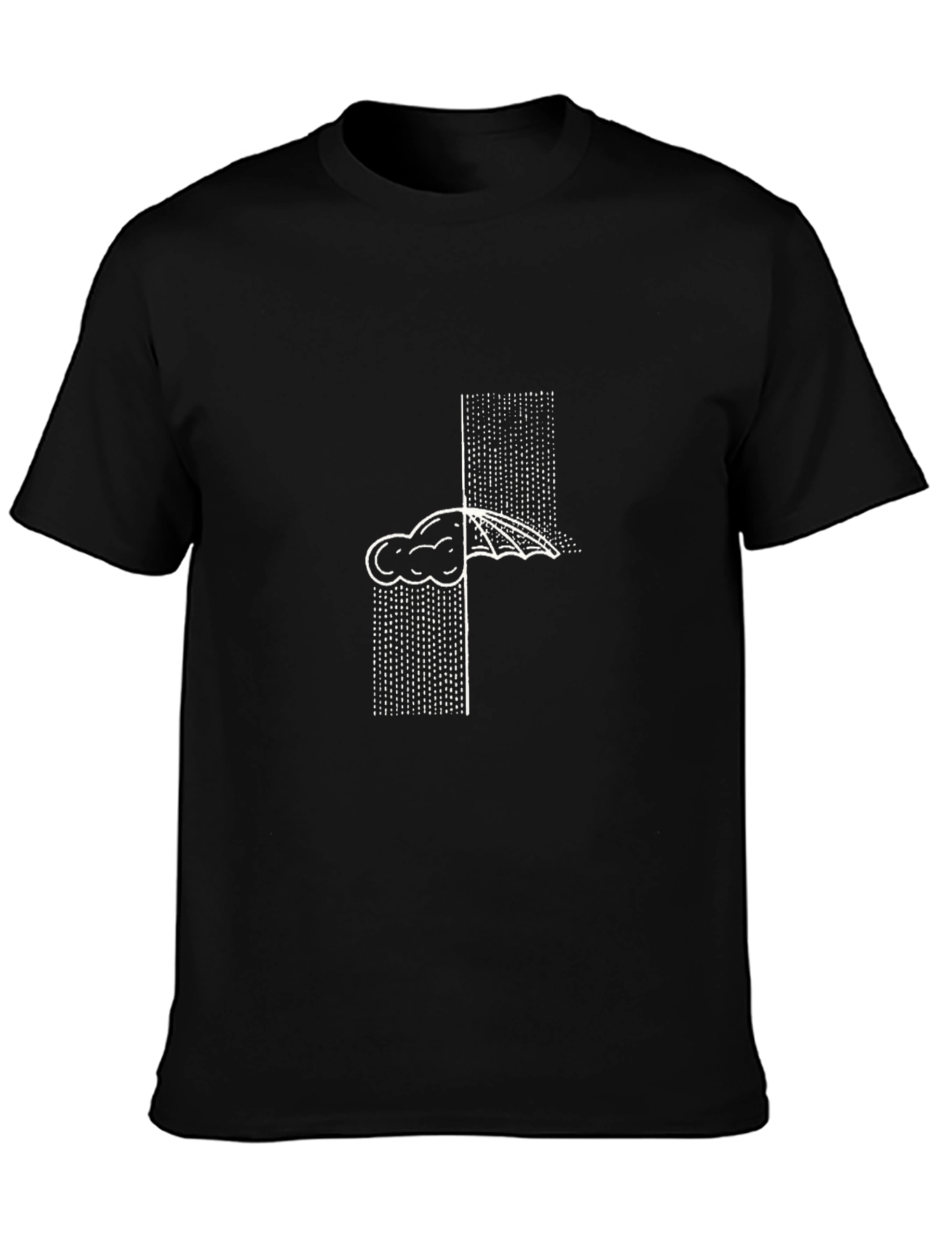 Cloud & Umbrella T-Shirt - Rainy Day Graphic Tee