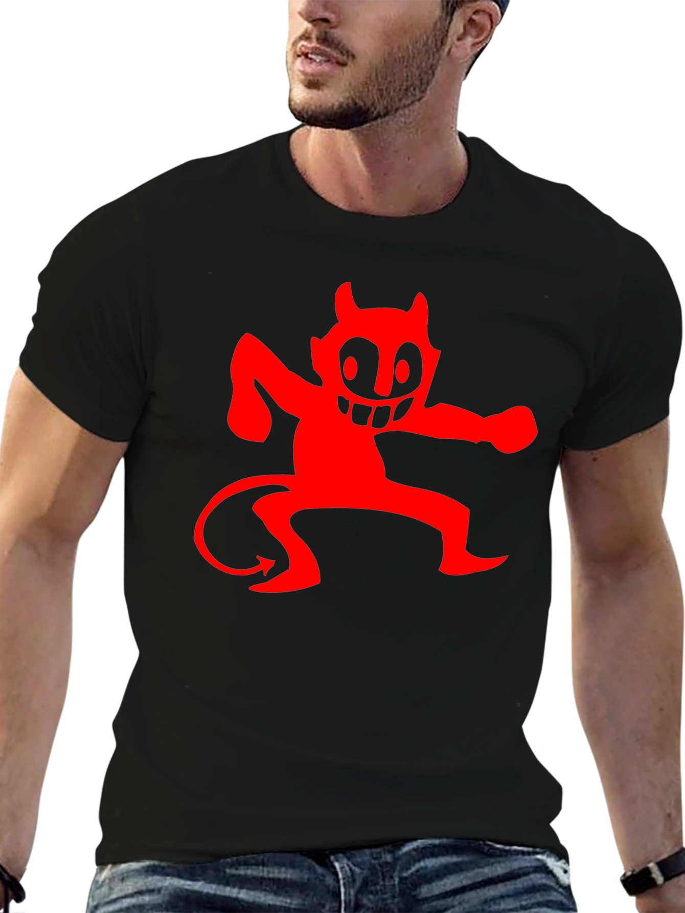 Red Devil Graphic Black T-Shirt