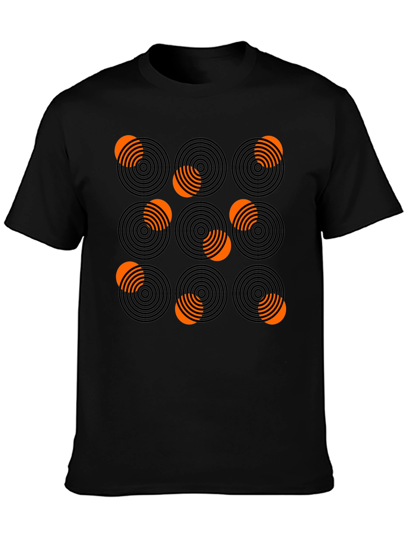 Abstract Circle Pattern Graphic Tee