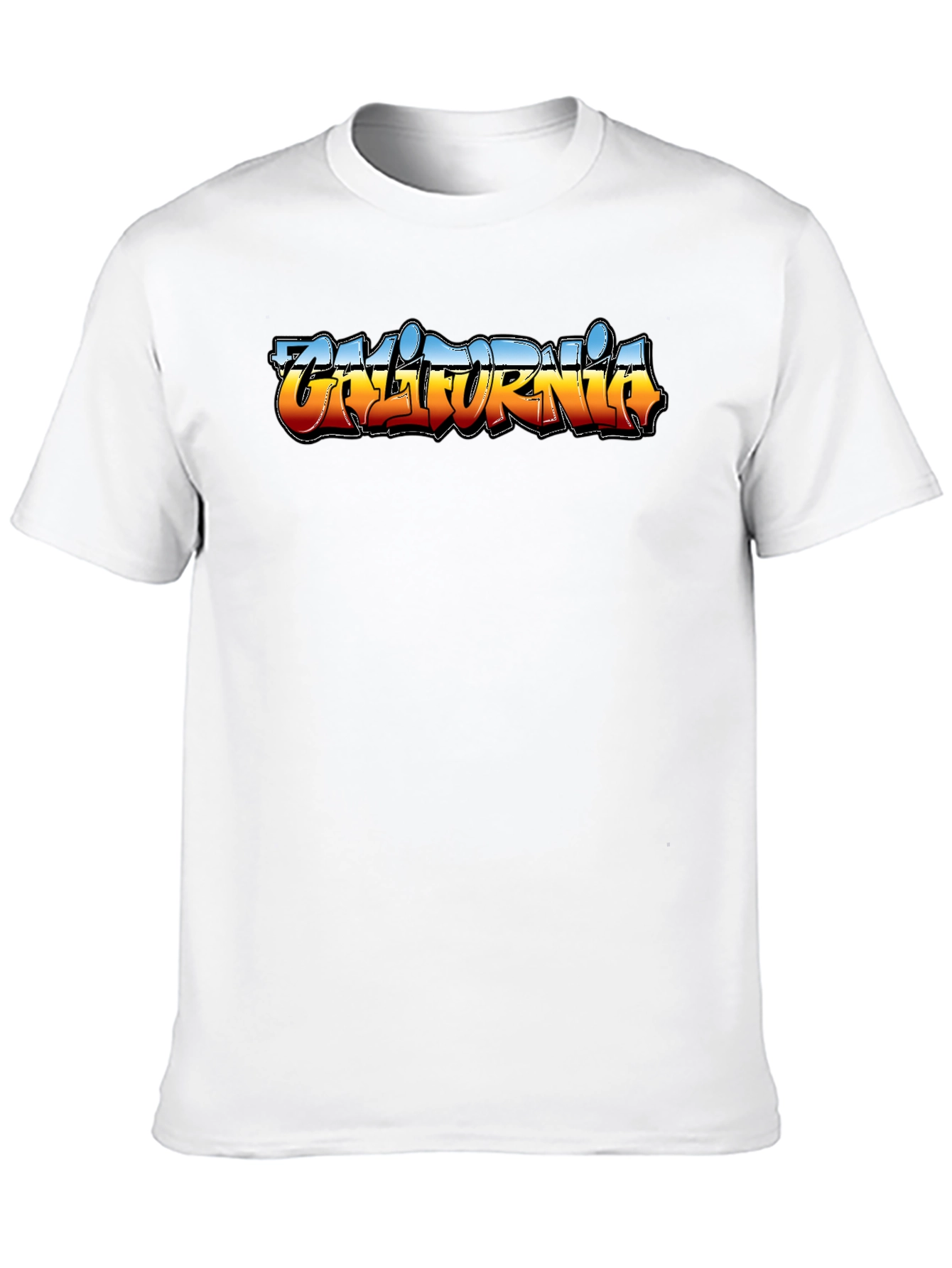 California Graffiti T-Shirt - Black Crew Neck Tee