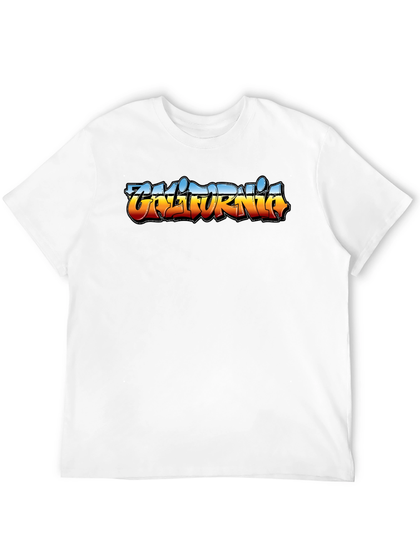 California Graffiti T-Shirt - Black Crew Neck Tee