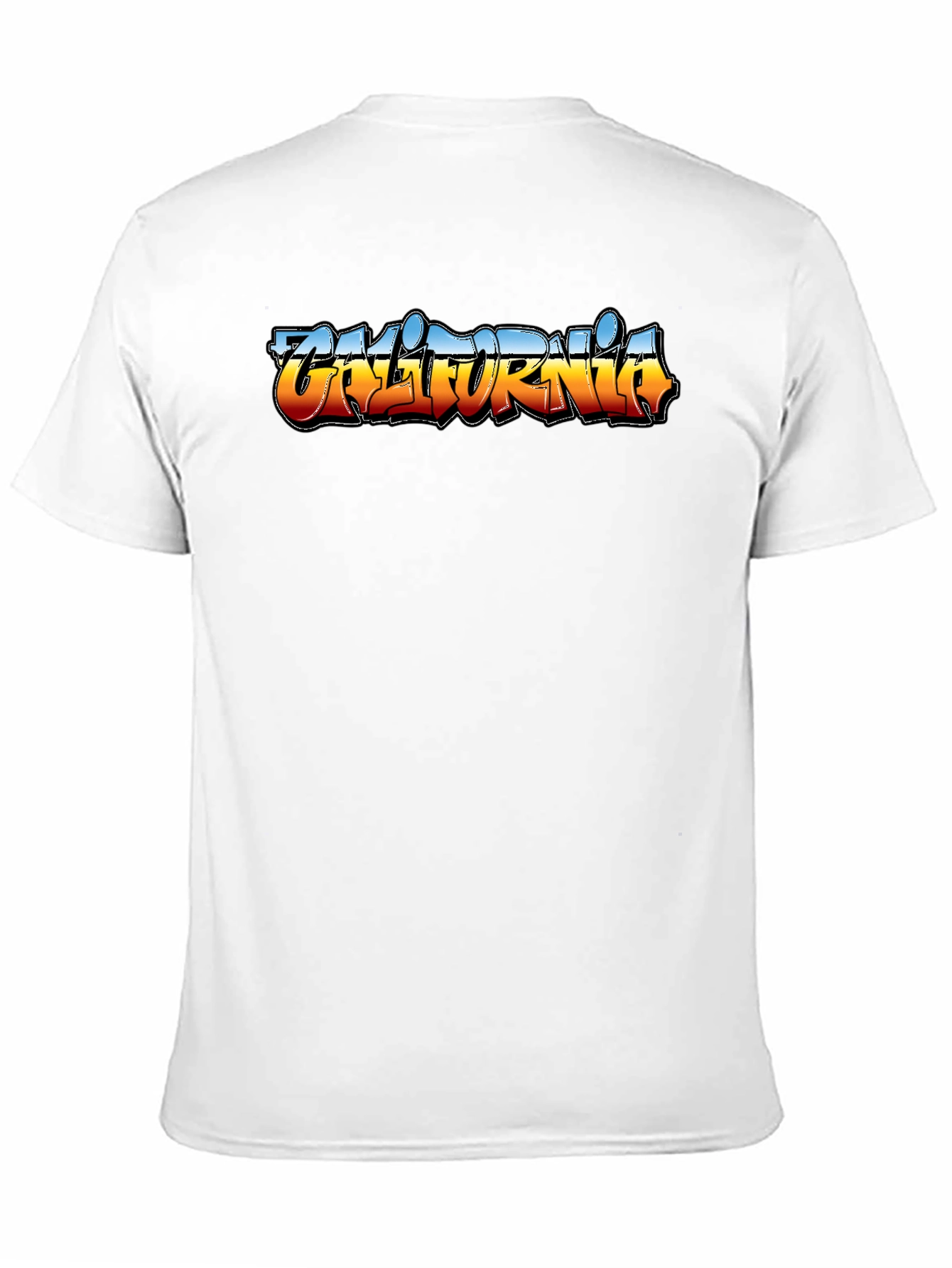 California Graffiti T-Shirt - Black Crew Neck Tee