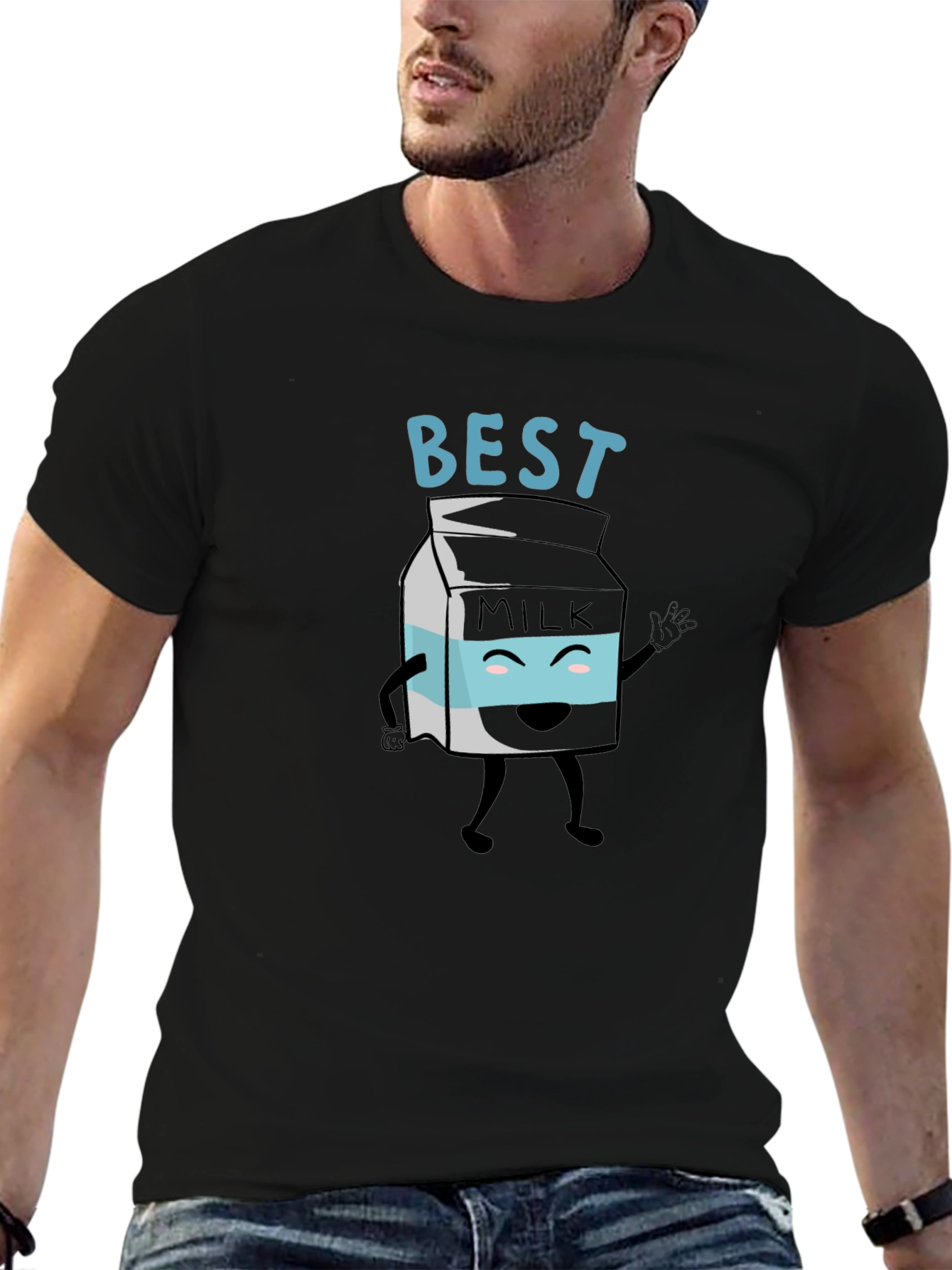 Best Milk Cartoon Graphic Tee