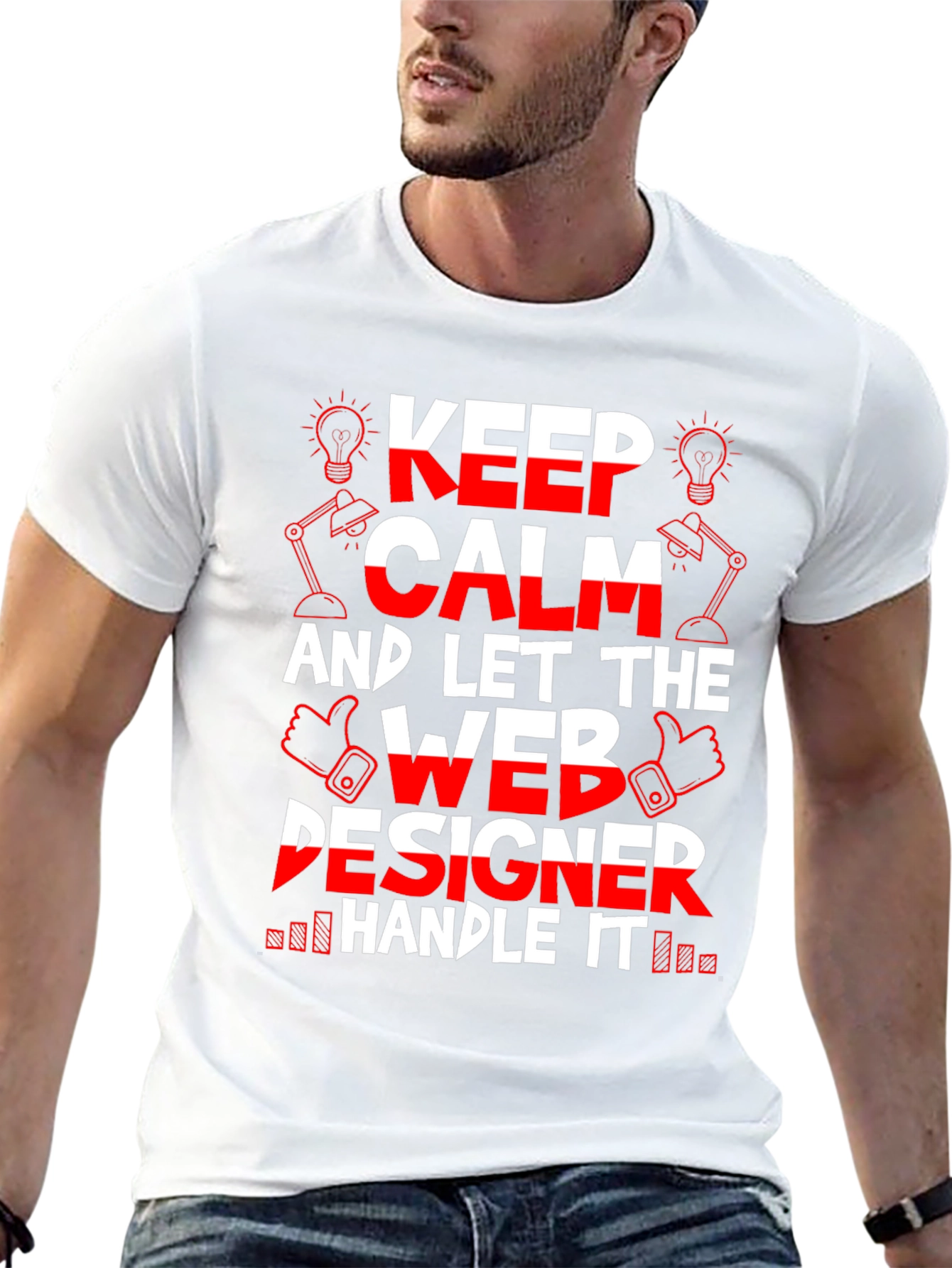 Keep Calm Web Designer T-Shirt - Funny Job Tee