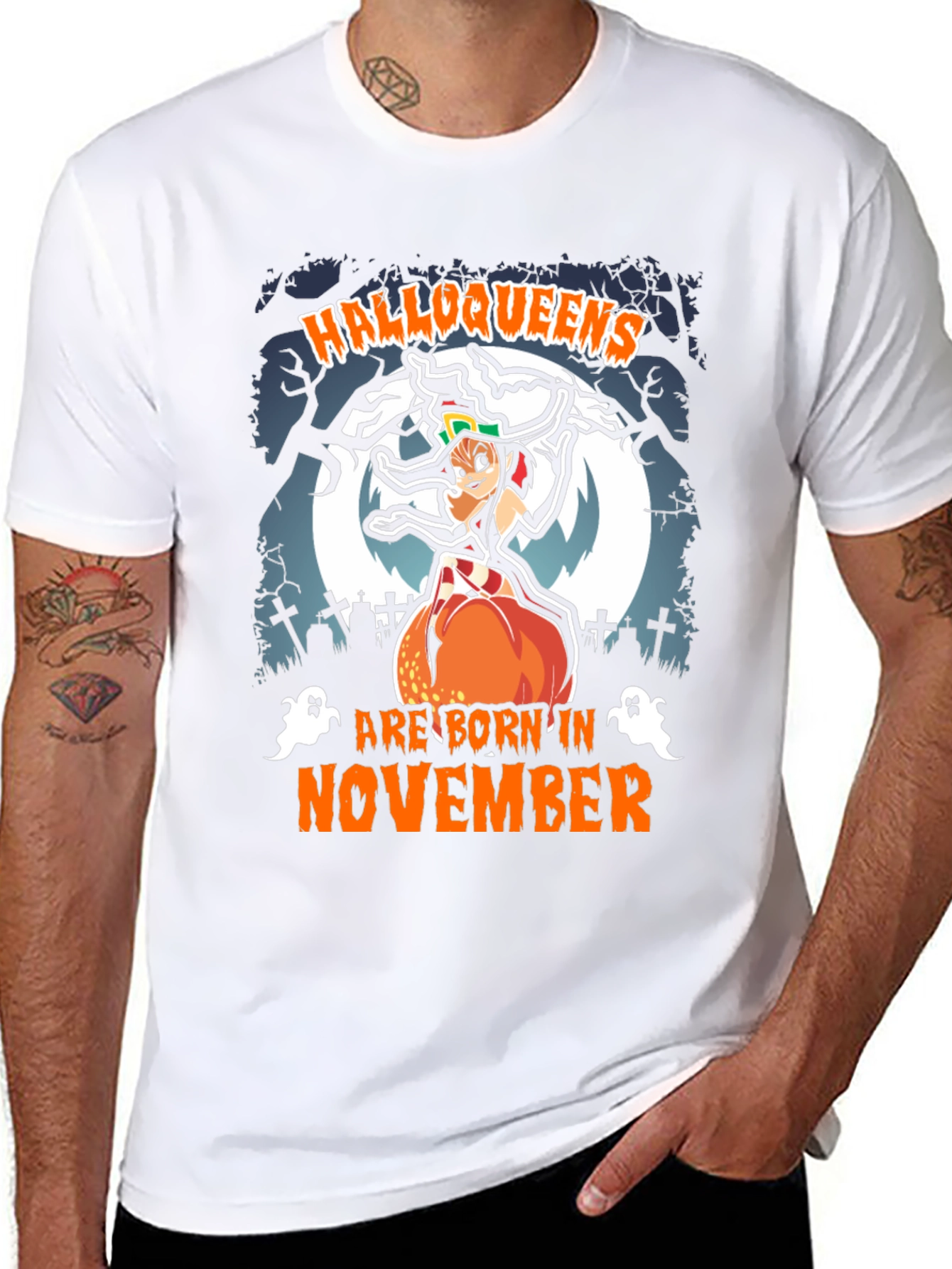 Halloqueens Born in November T-Shirt