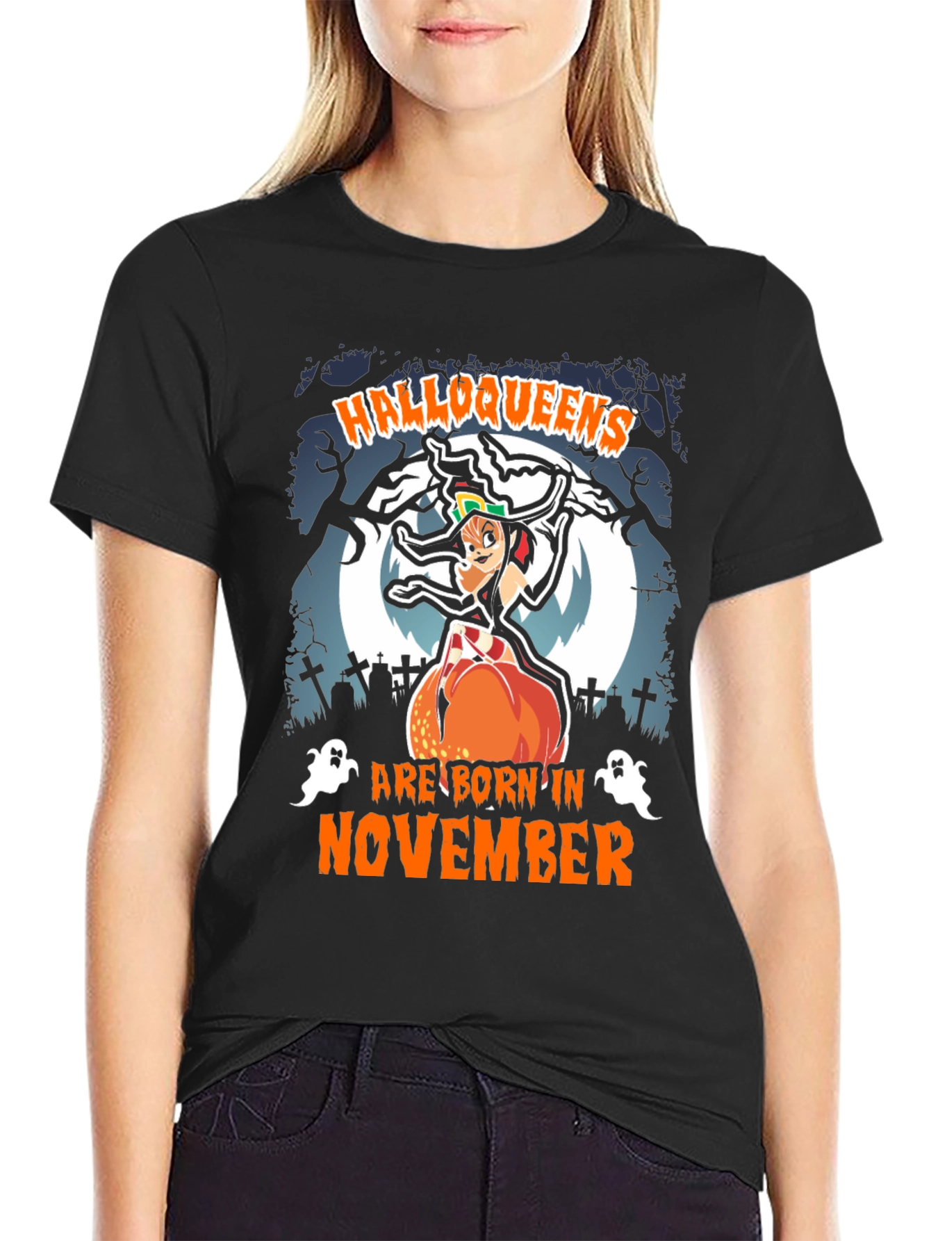 Halloqueens Born in November T-Shirt
