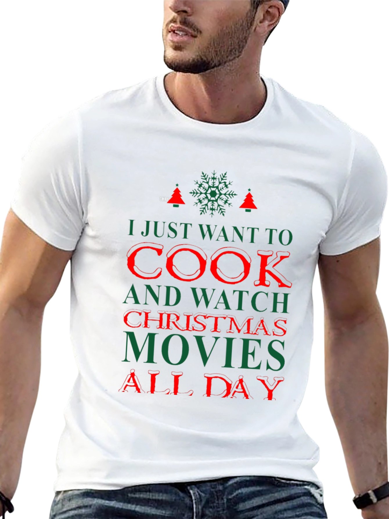 Christmas Movie T-Shirt: Cook and Watch All Day