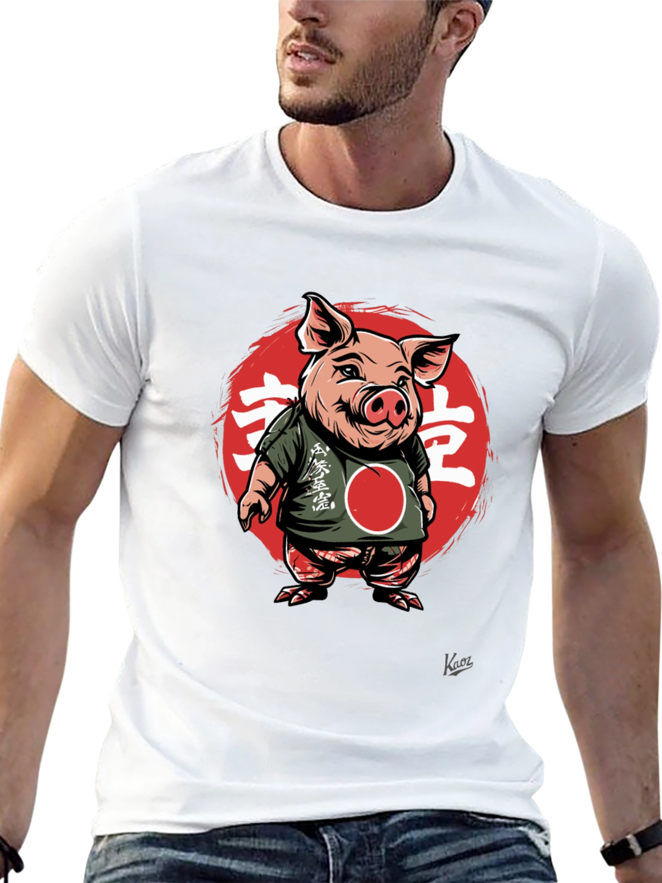 Japanese Pig T-Shirt - Unique Graphic Tee