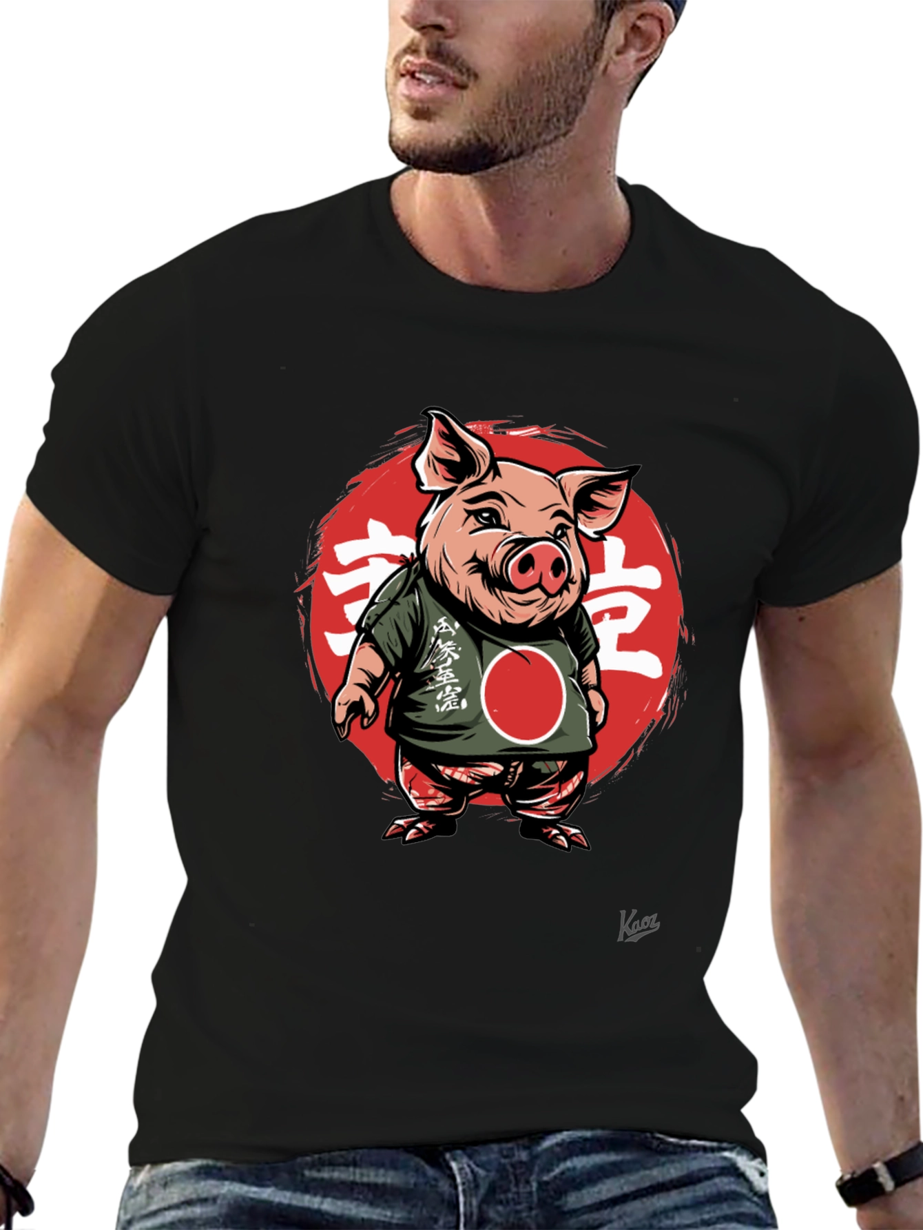 Japanese Pig T-Shirt - Unique Graphic Tee