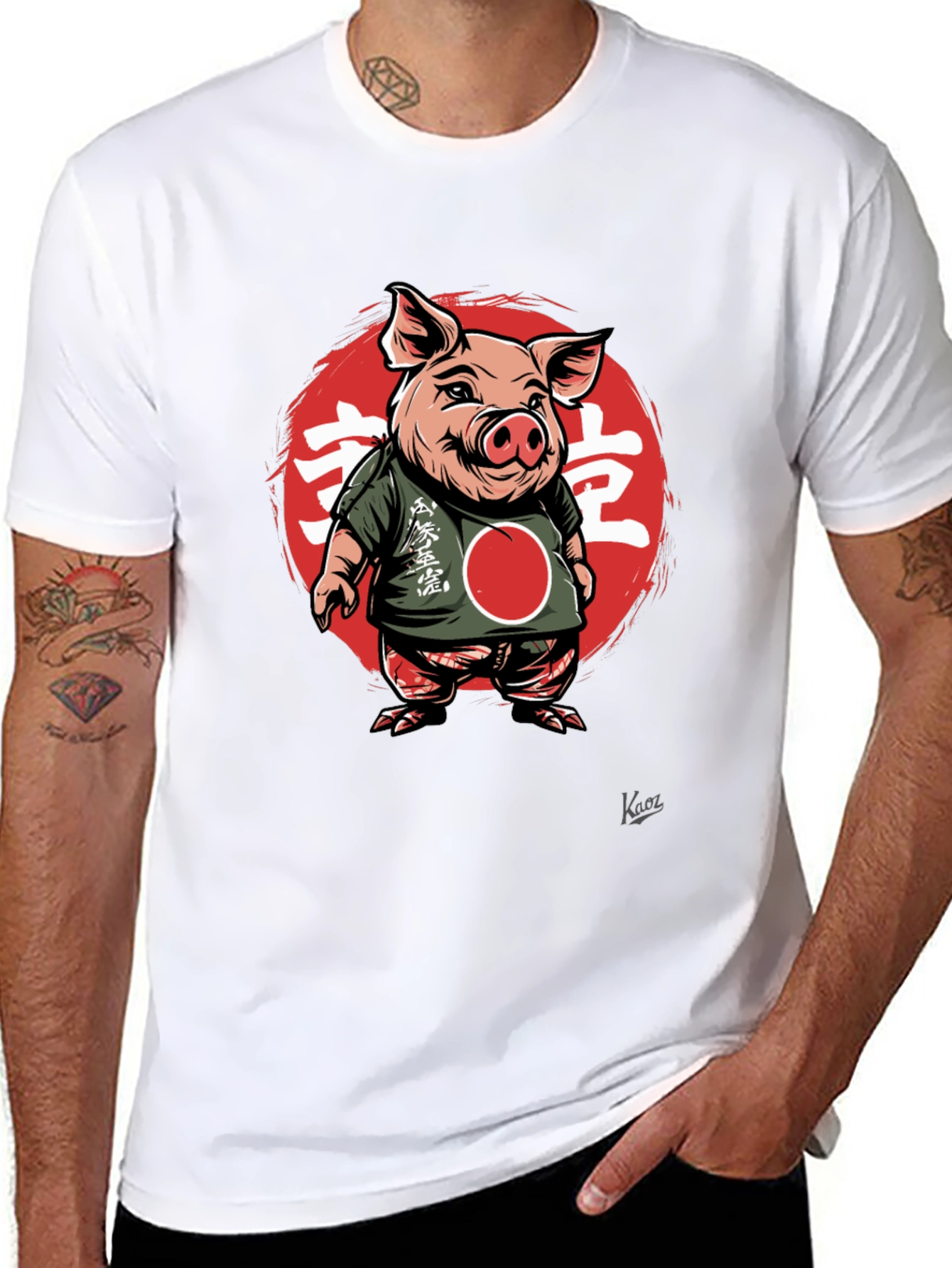 Japanese Pig T-Shirt - Unique Graphic Tee