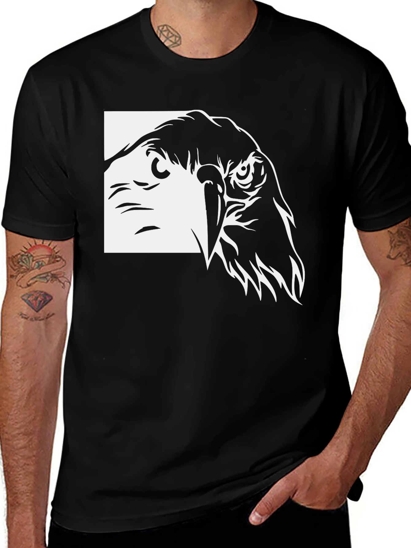 Eagle Graphic Black T-Shirt - Bold & Stylish