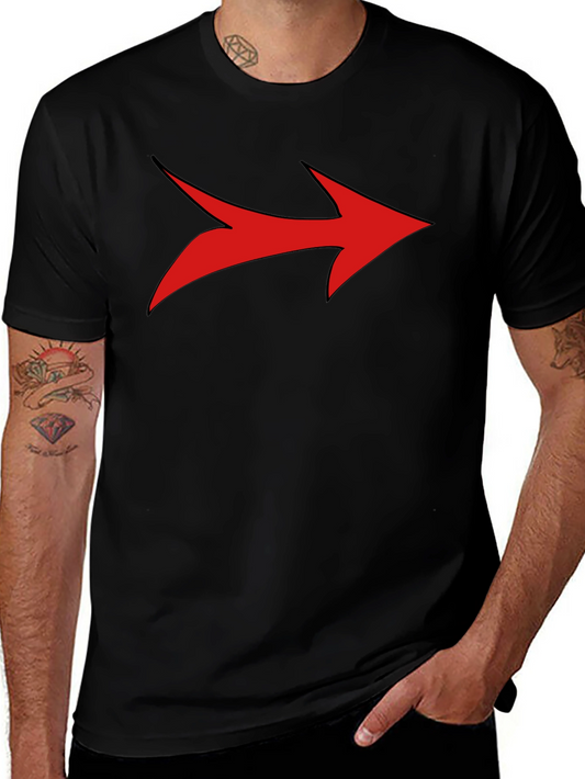 Bold Arrow Graphic Tee - Stylish Mens Black T-Shirt