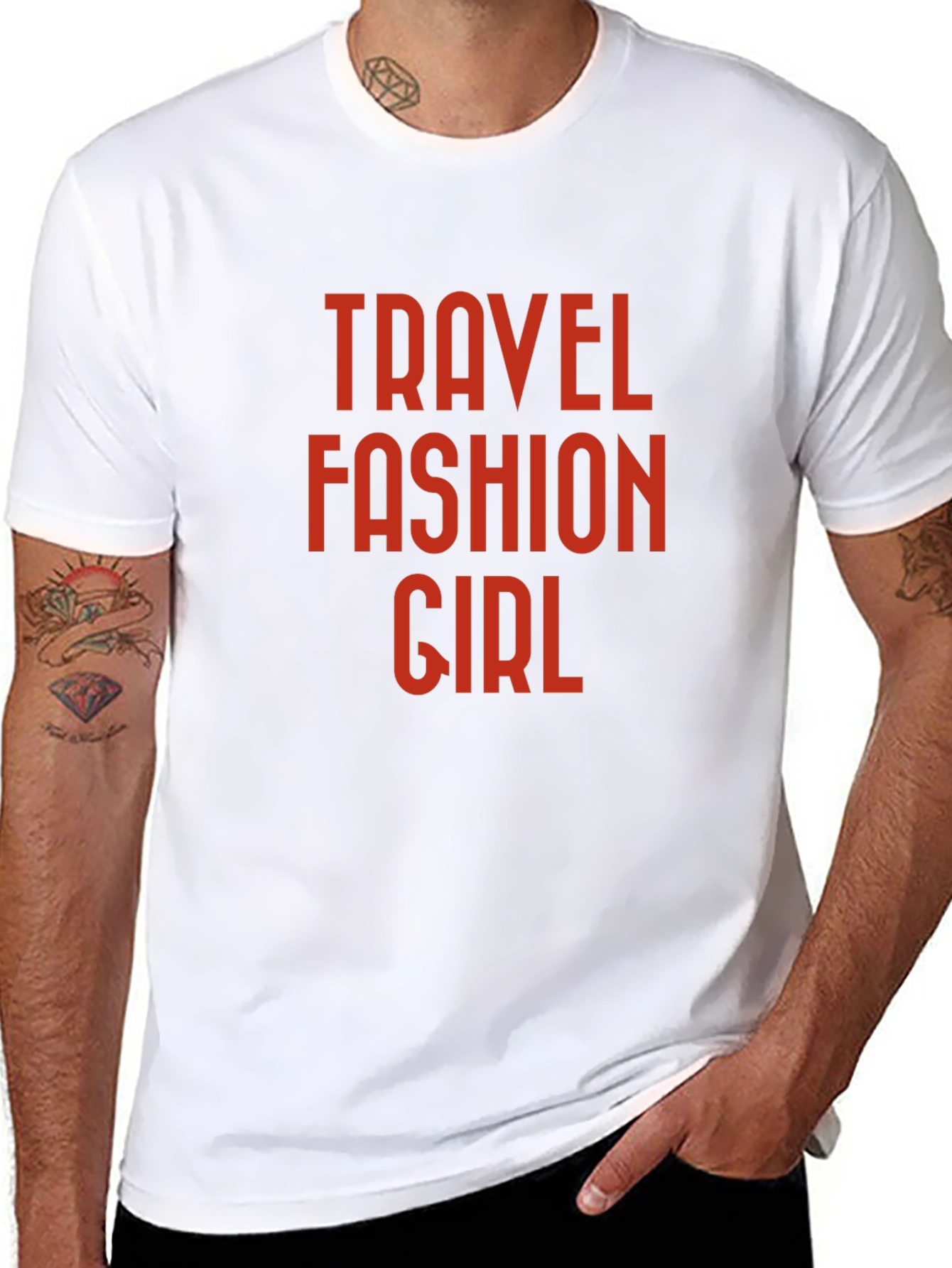 Travel Fashion Girl Graphic Tee - Trendy Style