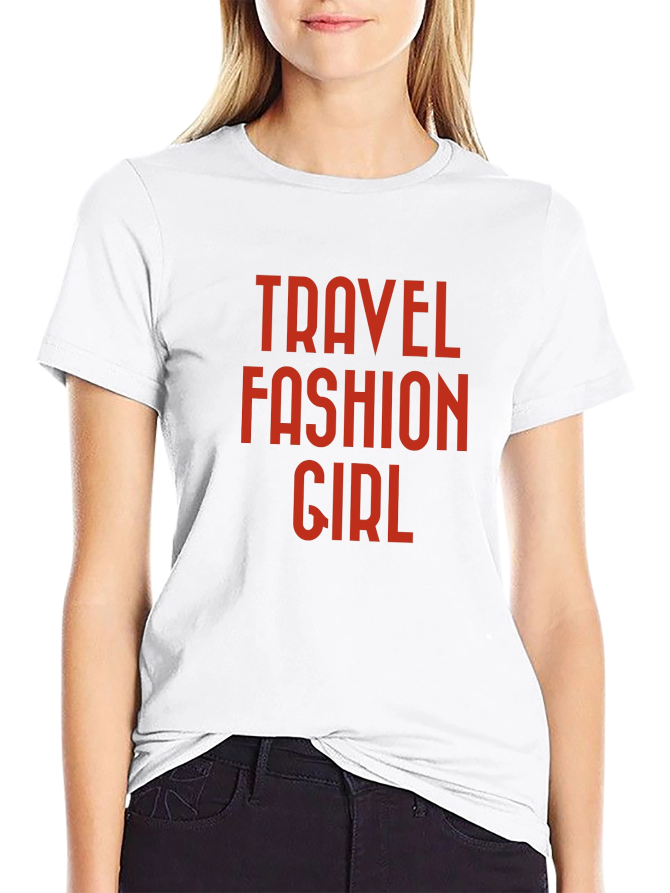 Travel Fashion Girl Graphic Tee - Trendy Style