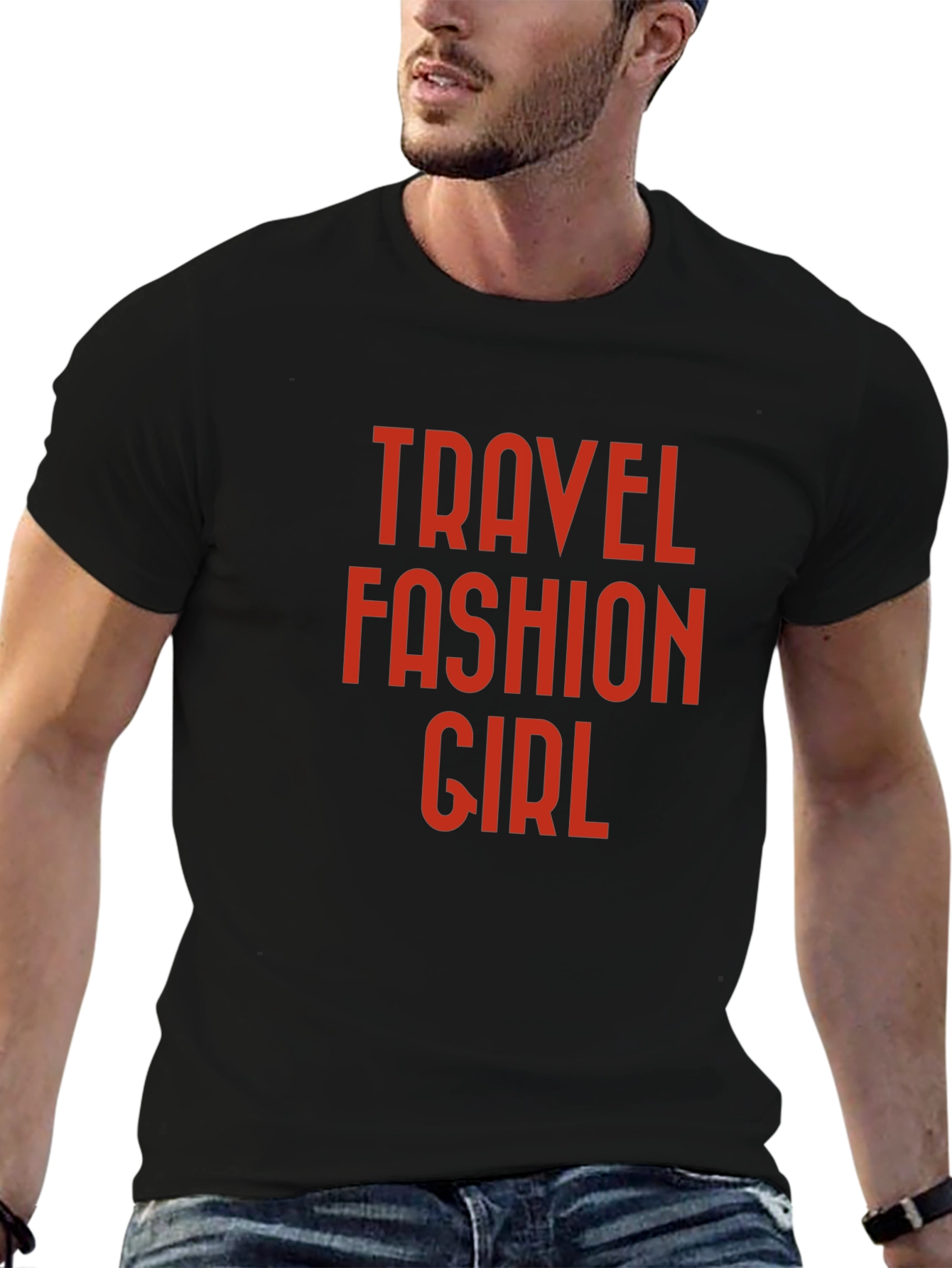 Travel Fashion Girl Graphic Tee - Trendy Style