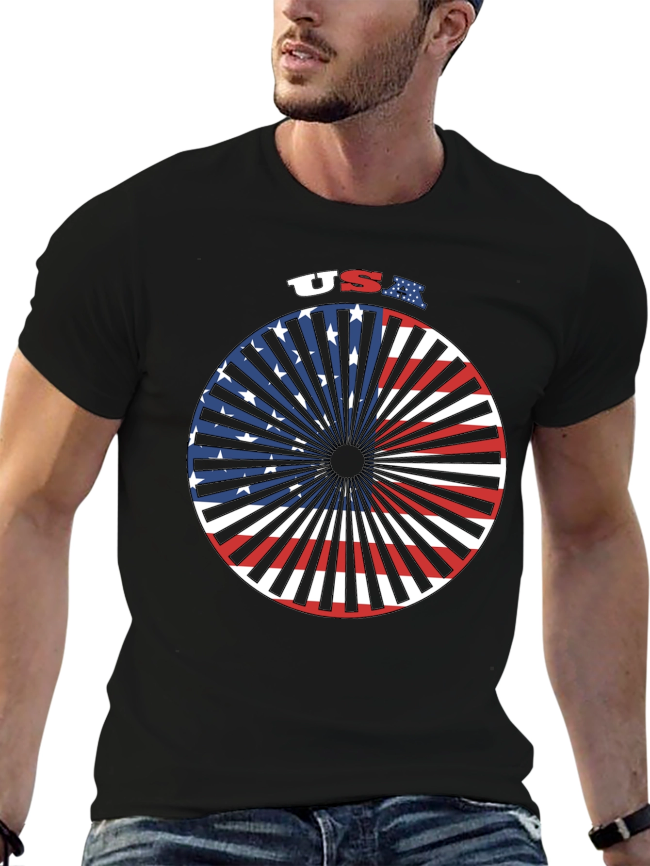 USA Patriotic Graphic T-Shirt