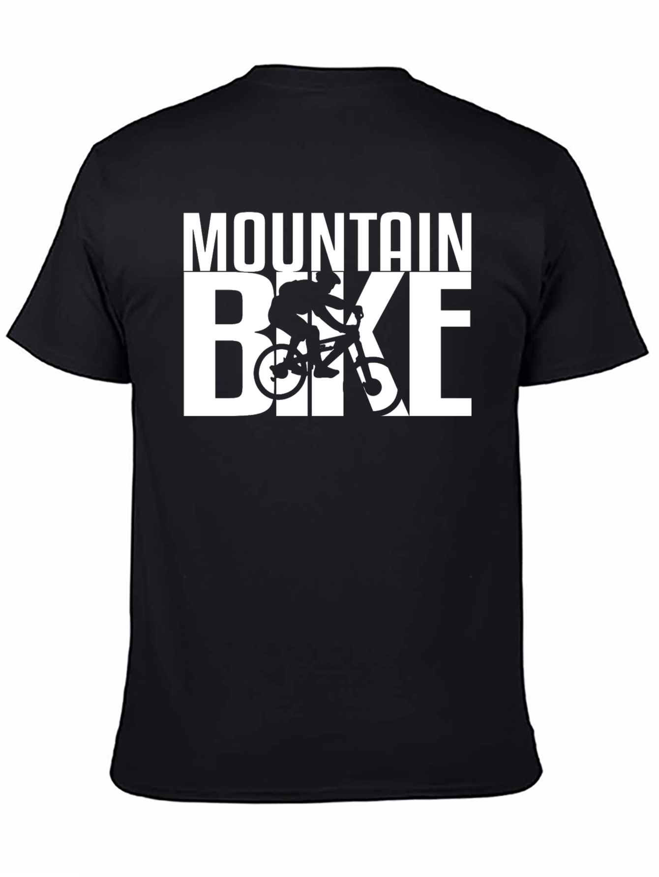 Mountain Bike Graphic T-Shirt - Black Casual Tee
