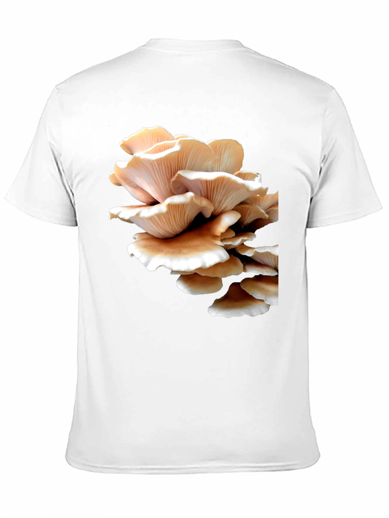 Mushroom Print Black Tee - Unique Graphic T-Shirt