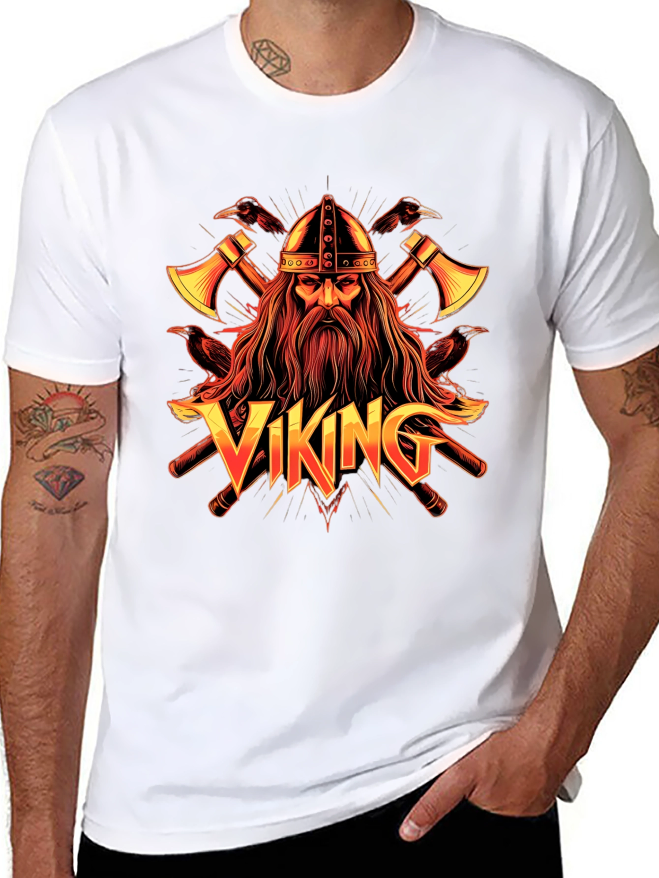 Viking Graphic Tee - Nordic Warrior Design