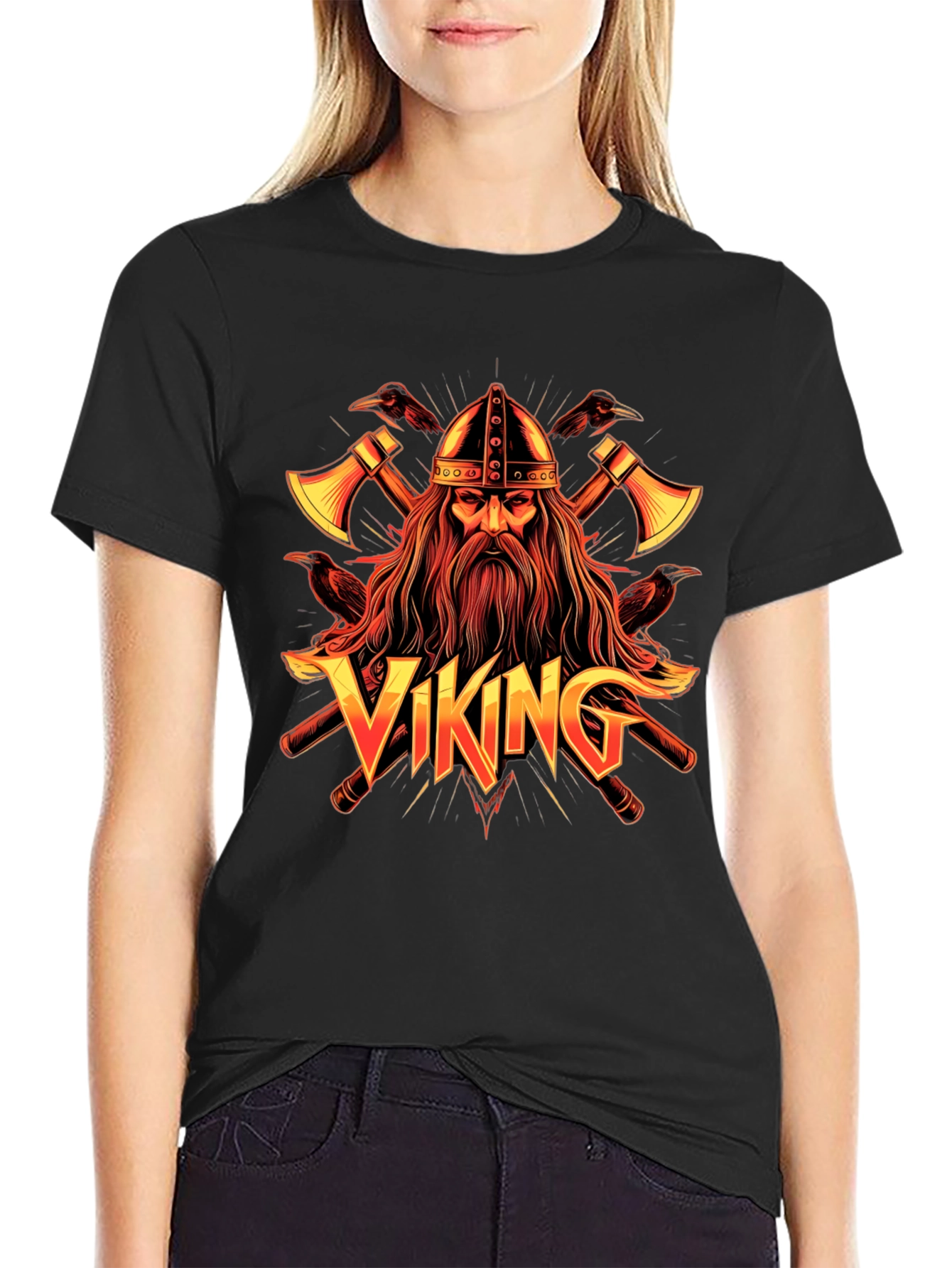 Viking Graphic Tee - Nordic Warrior Design