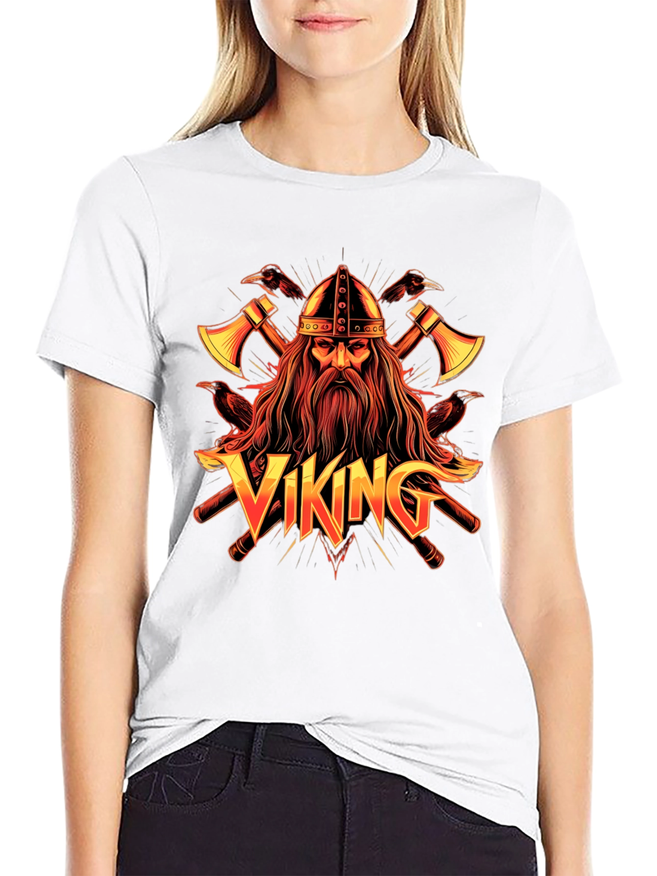 Viking Graphic Tee - Nordic Warrior Design