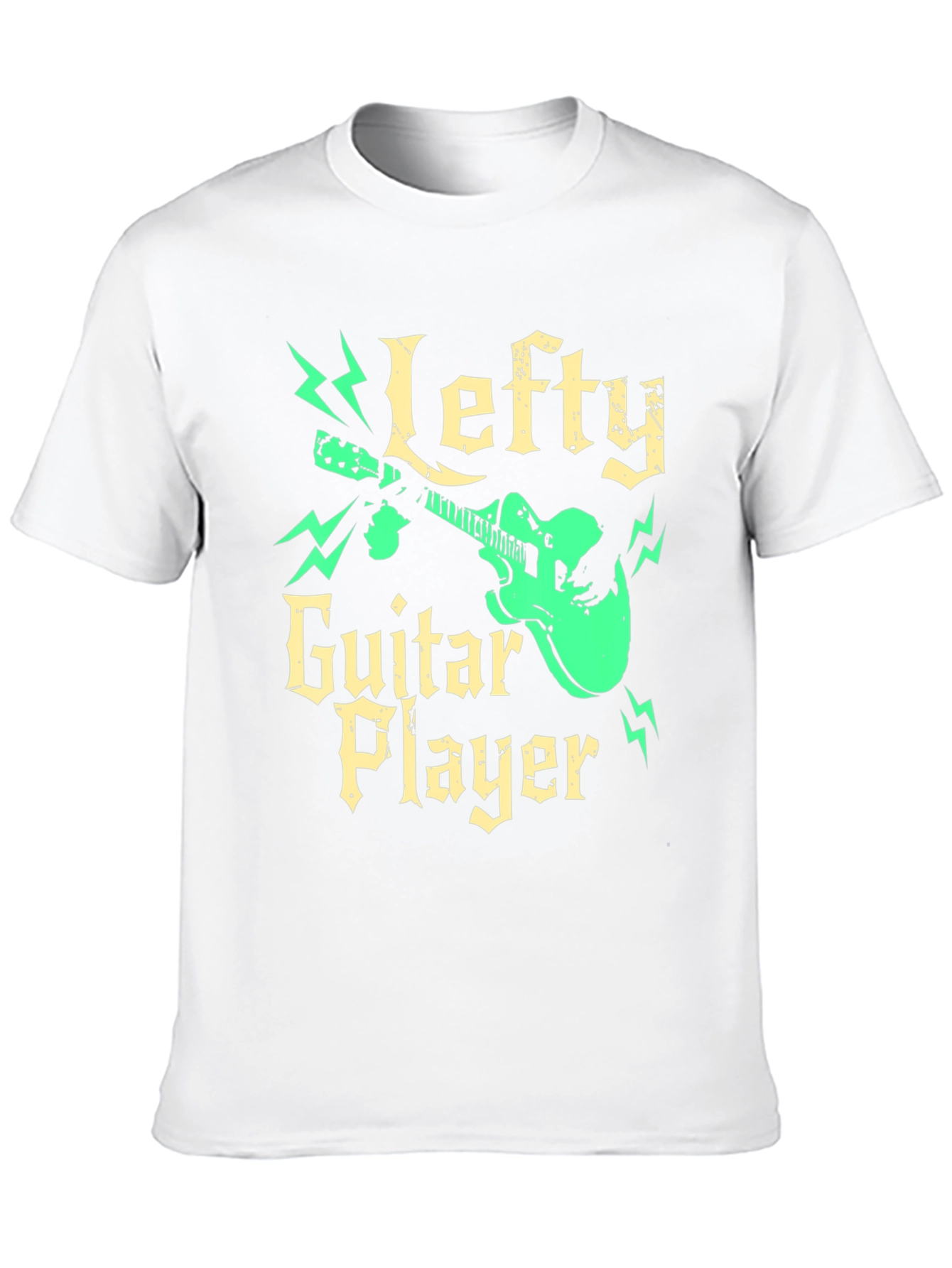 Lefty Guitar Player Black Graphic Tee