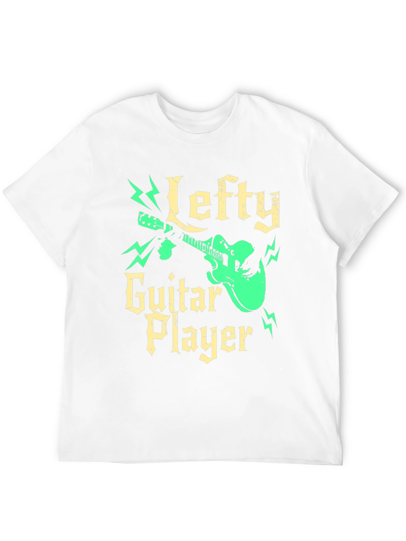 Lefty Guitar Player Black Graphic Tee