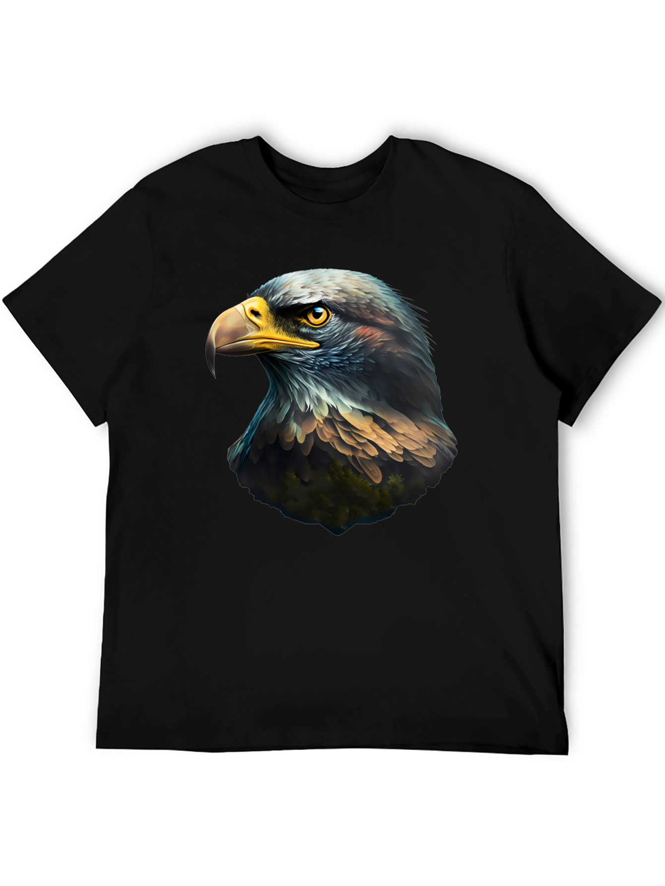 Eagle Head Graphic Black T-Shirt