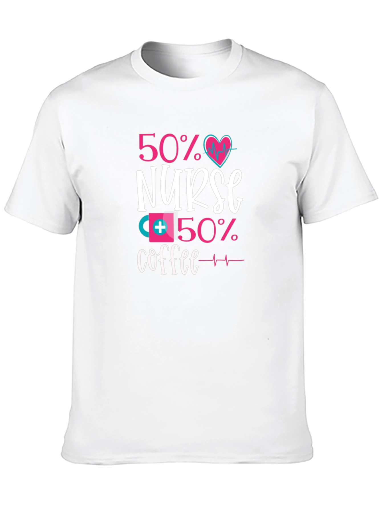 50% Nurse 50% Coffee Graphic Tee - Unisex