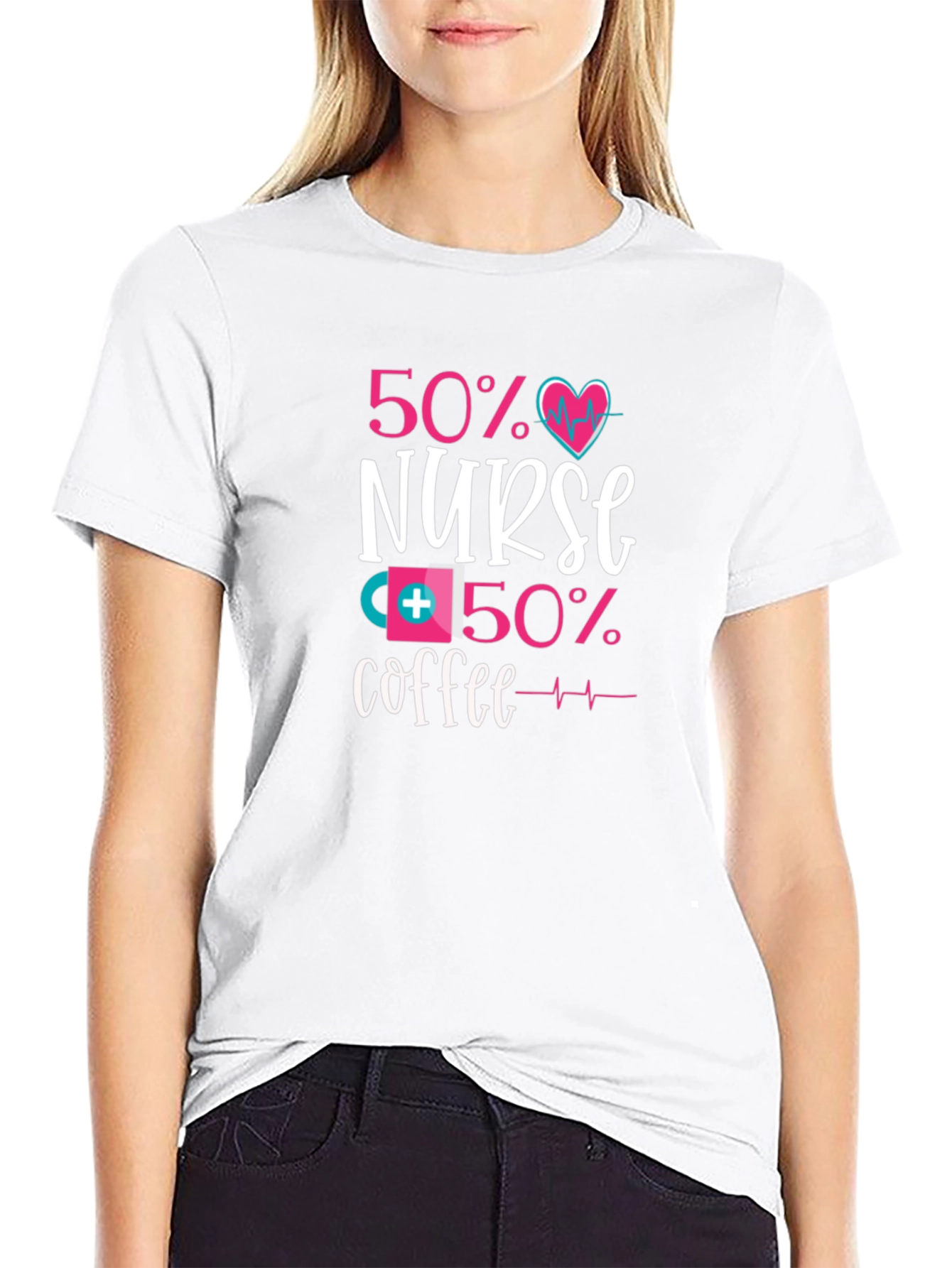 50% Nurse 50% Coffee Graphic Tee - Unisex