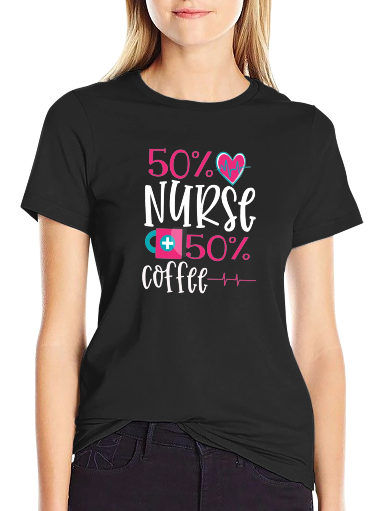 50% Nurse 50% Coffee Graphic Tee - Unisex
