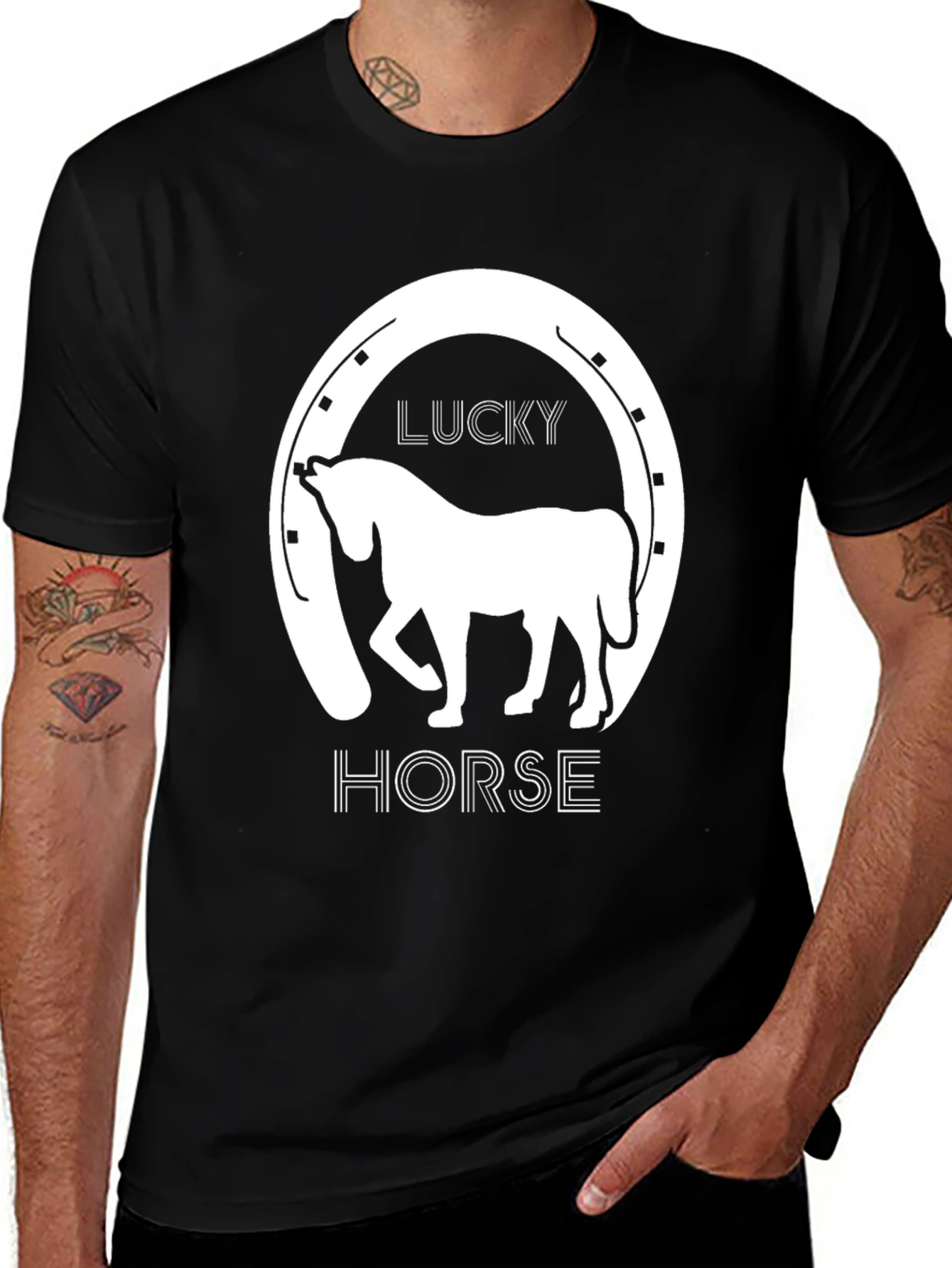 Lucky Horse Graphic T-Shirt