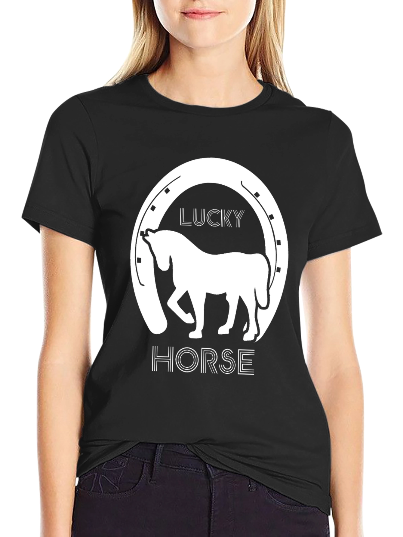 Lucky Horse Graphic T-Shirt