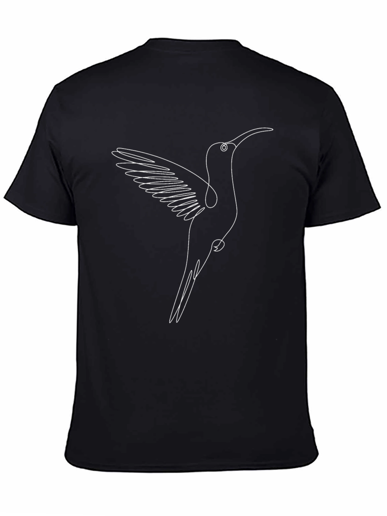 Hummingbird Graphic Tee - Modern Line Art T-Shirt