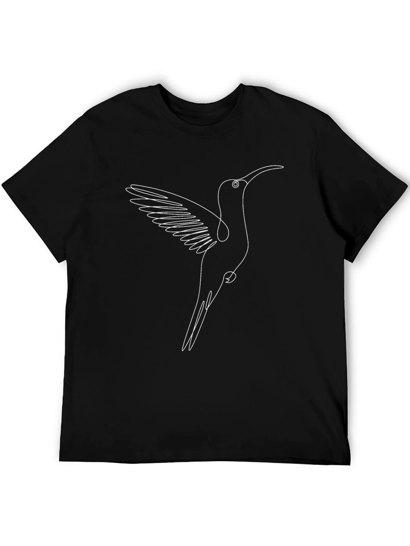 Hummingbird Graphic Tee - Modern Line Art T-Shirt