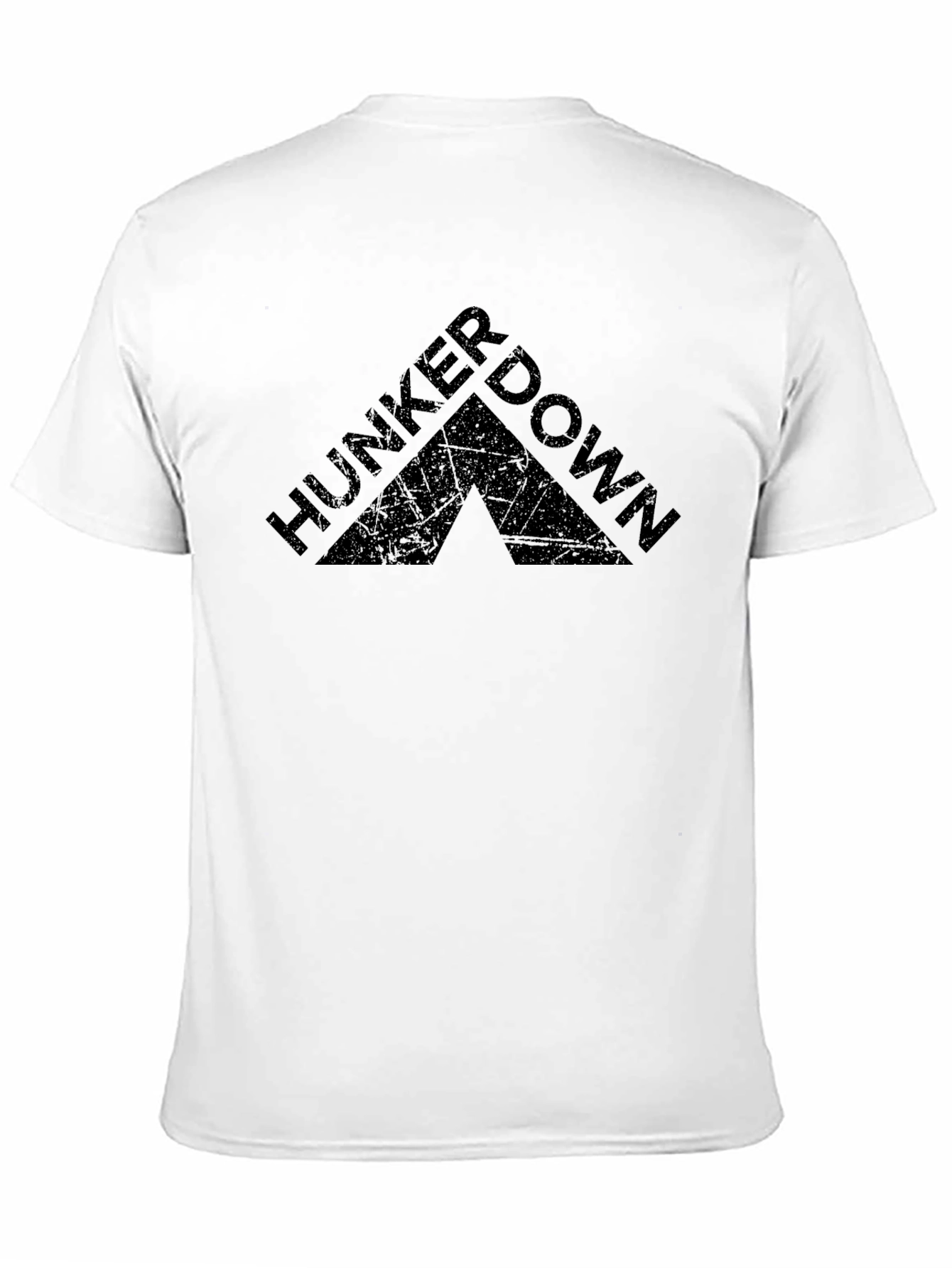 Hunker Down Graphic Tee - Black Cotton Comfort