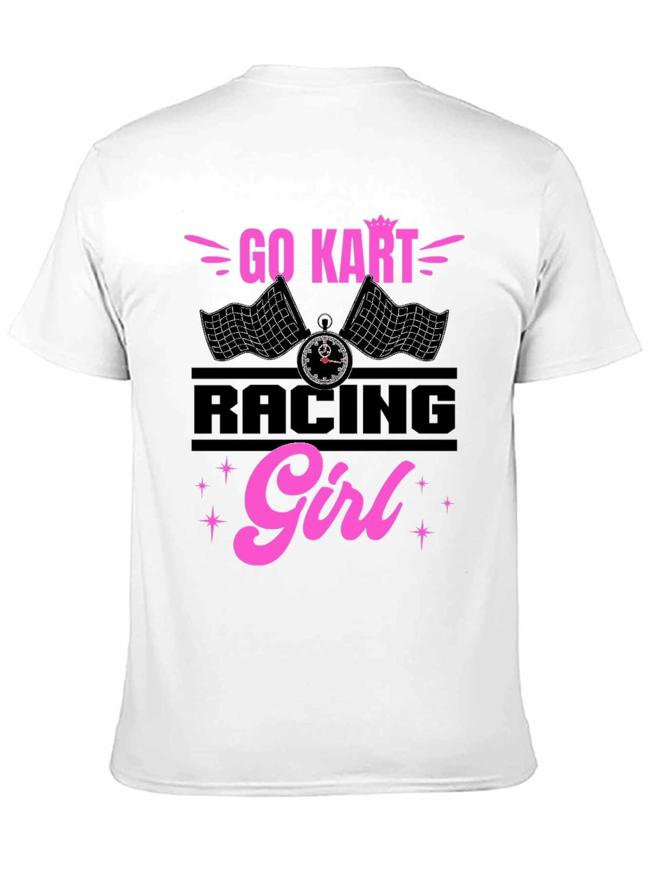 Go Kart Racing Girl T-Shirt - Black