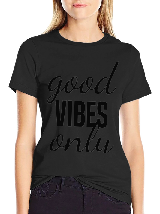 Good Vibes Only Graphic T-Shirt - Casual Black Tee