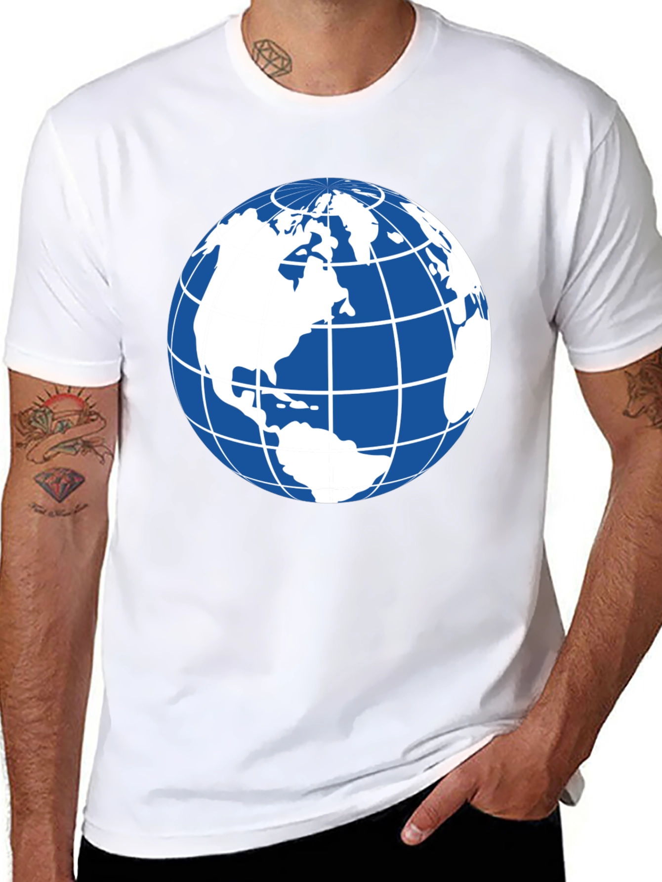 Globe Graphic Black T-Shirt