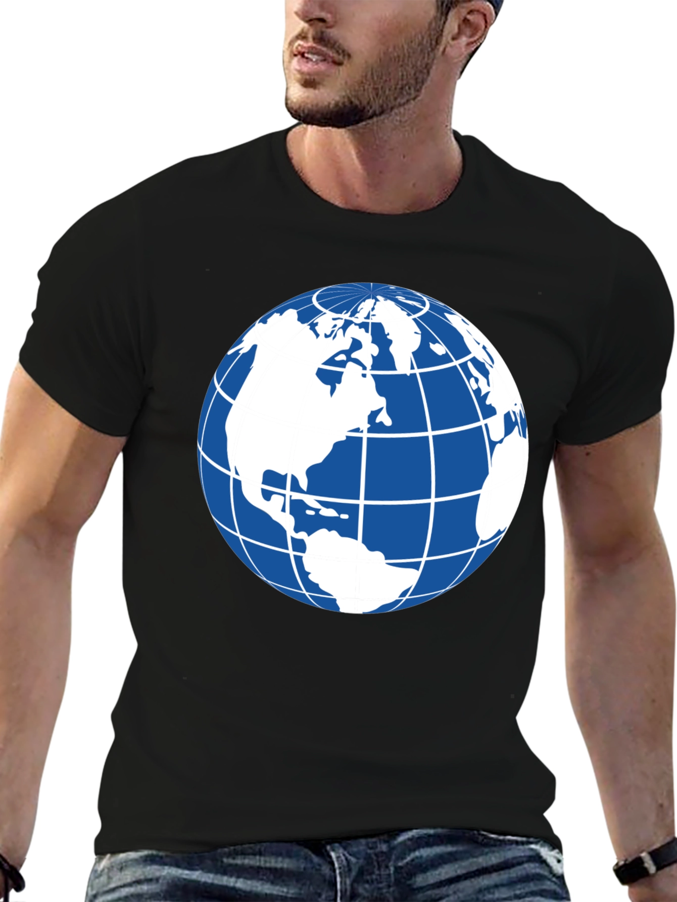 Globe Graphic Black T-Shirt