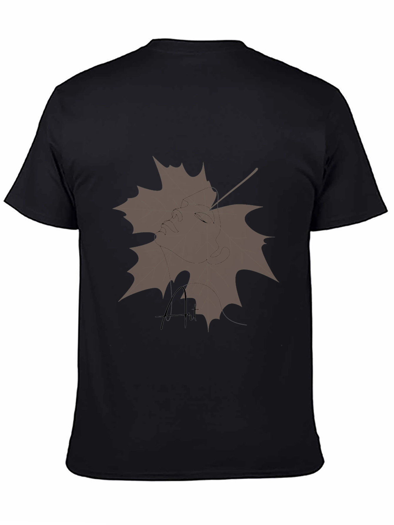 Artistic Portrait Graphic Tee - Stylish Black T-Shirt