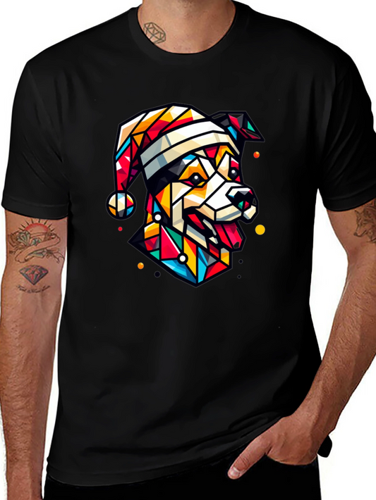 Geometric Dog Christmas T-Shirt