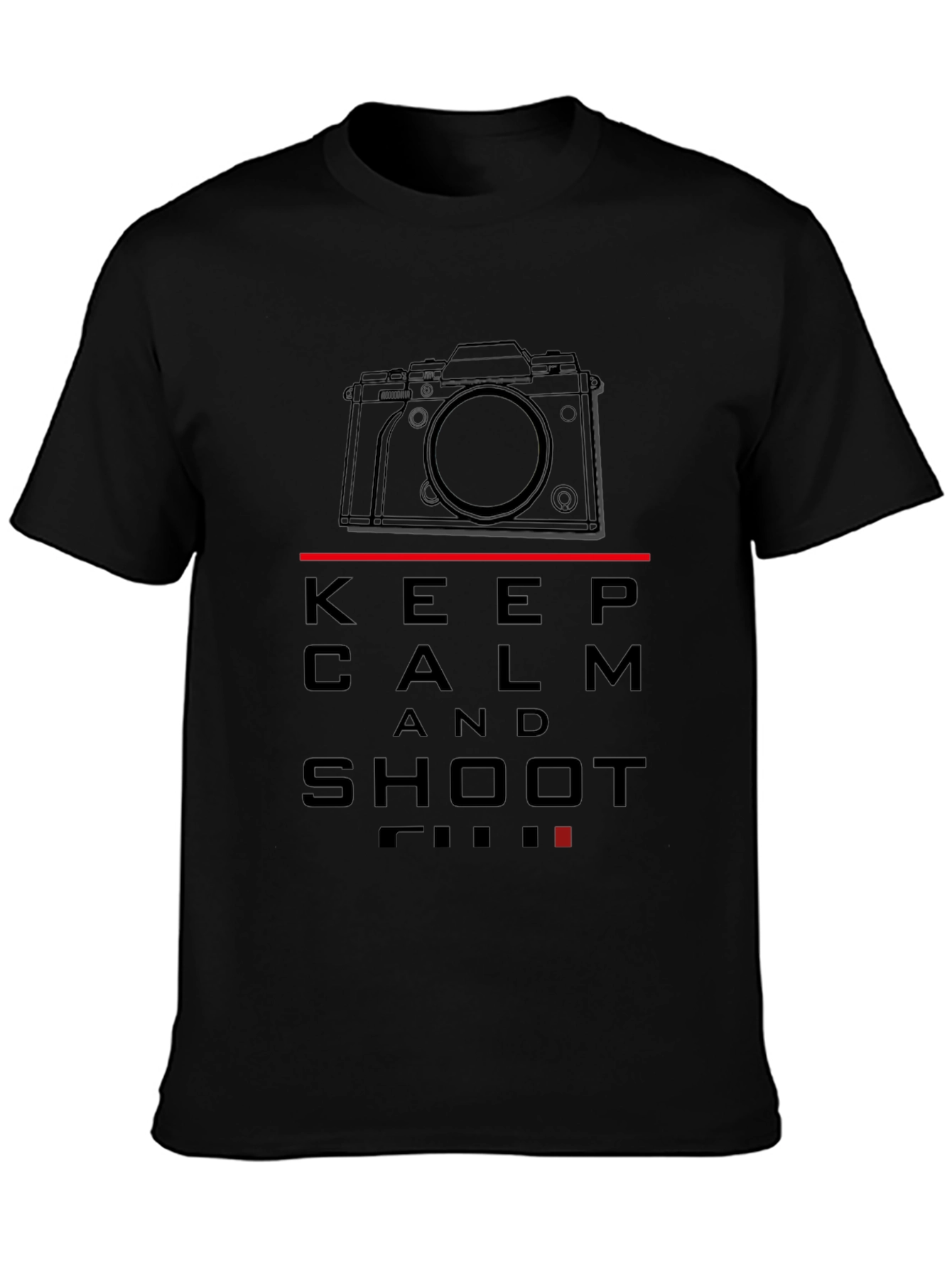 Keep Calm and Shoot Film Black T-Shirt