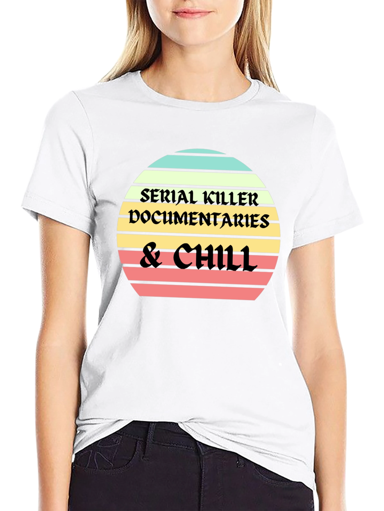 Serial Killer Documentaries & Chill Black T-Shirt