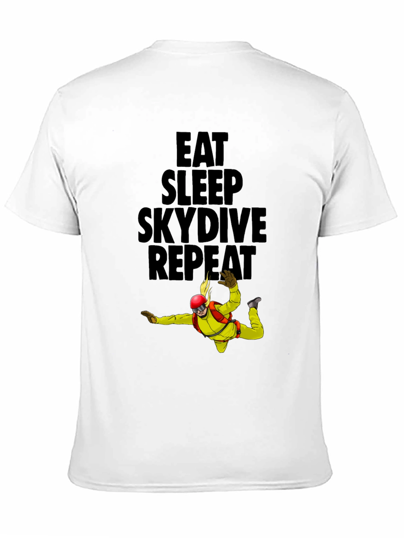 Eat Sleep Skydive Repeat Black T-Shirt