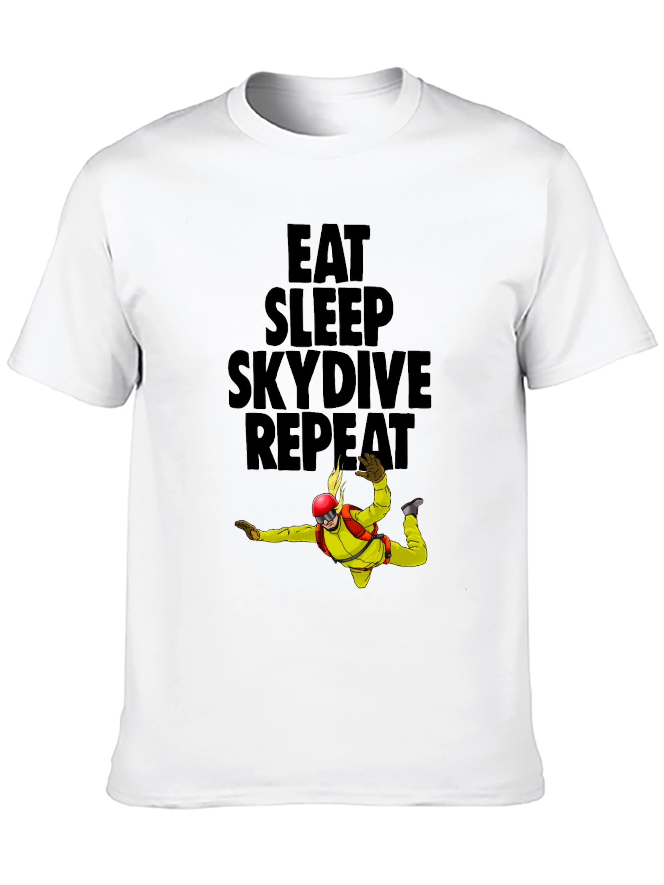 Eat Sleep Skydive Repeat Black T-Shirt